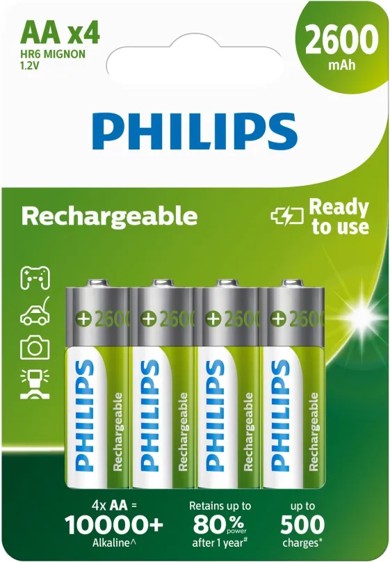 Nabíjacie batérie Philips R6B4B260 4 ks v balení