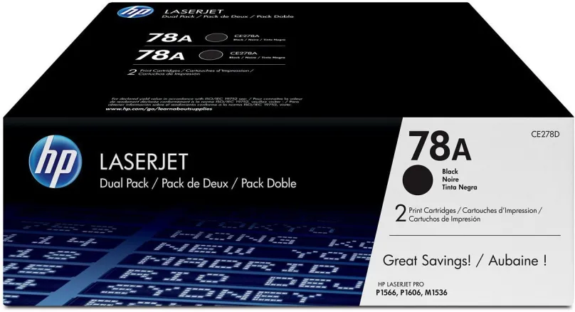 Toner HP CE278AD č. 78A Dual Pack čierny 2ks originálny