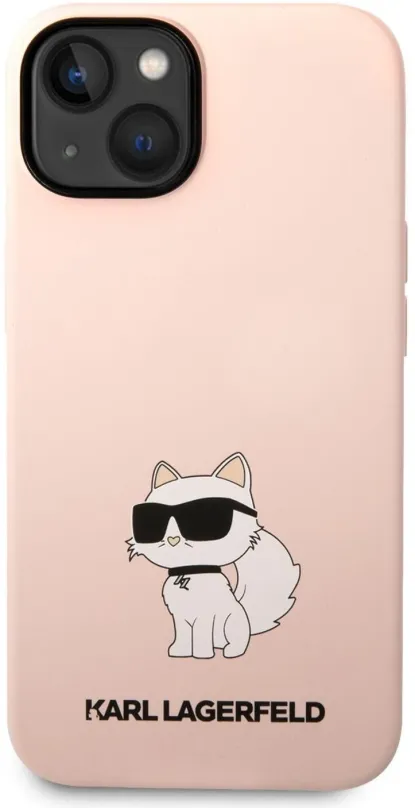 Kryt pre mobil Karl Lagerfeld Liquid Silicone Choupette NFT Zadný Kryt pre iPhone 14 Plus Pink