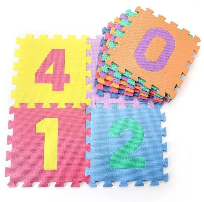 Penové puzzle Detská hracia podložka s číslami Sedco 30x30x1,0 cm - 10ks