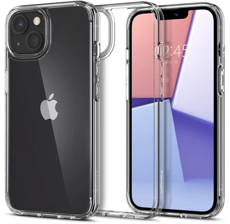 Kryt na mobil Spigen Crystal Hybrid Crystal Clear iPhone 13, Apple iPhone 13, TPU a prehĺt