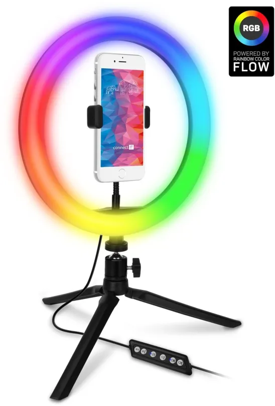 Selfie tyč CONNECT IT Selfie10RGB RGB LED svetlo