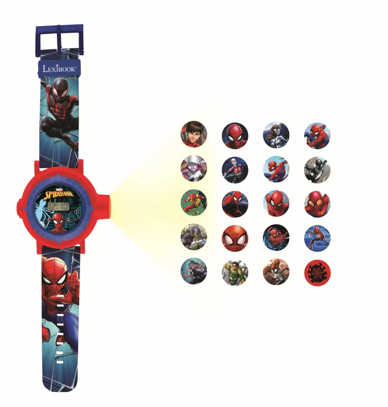 Detské hodinky Lexibook Spider-Man Digitálne hodinky s projektorom