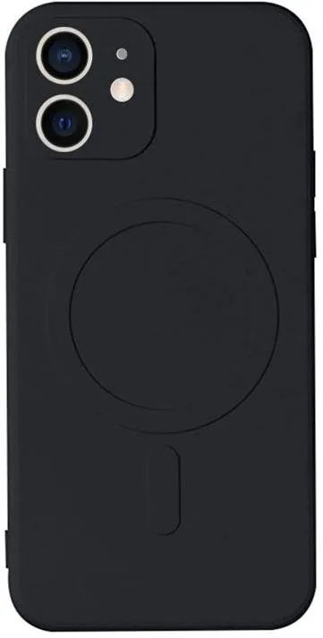 Kryt na mobil TopQ Kryt iPhone 12 s MagSafe čierny 84976