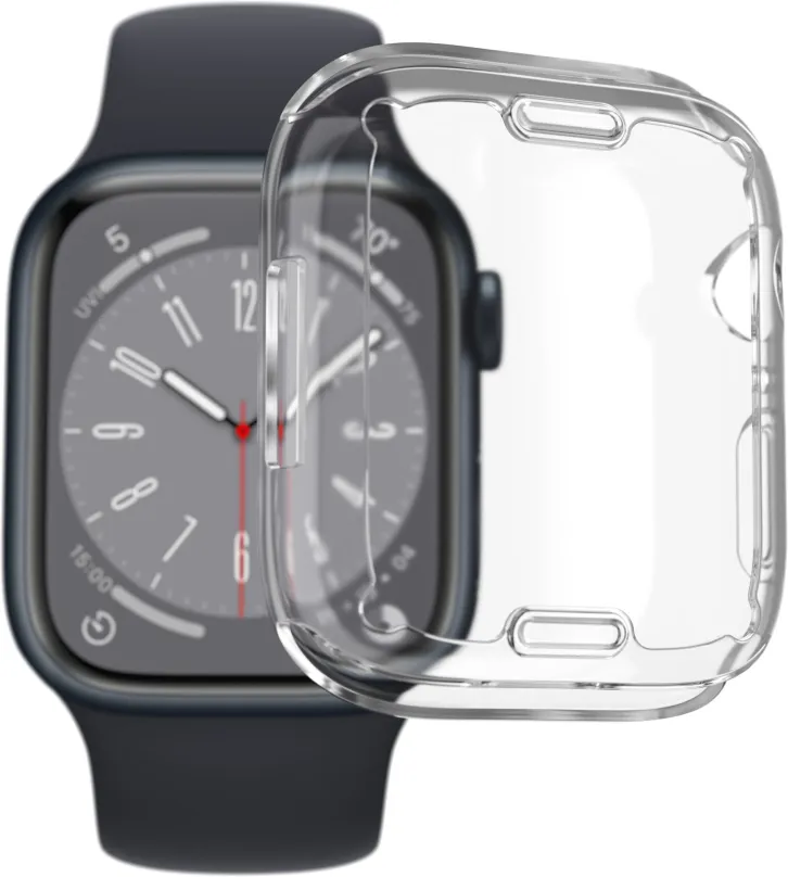 Ochranný kryt na hodinky AlzaGuard Crystal Clear TPU FullCase pre Apple Watch 45mm