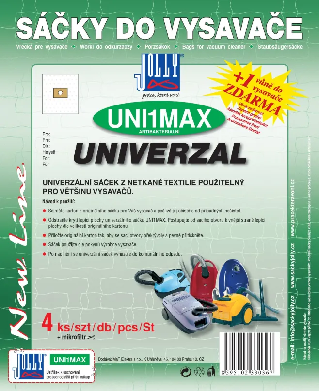 Vrecká do vysávača vrecká do vysávača UNI1 MAX - univerzálna