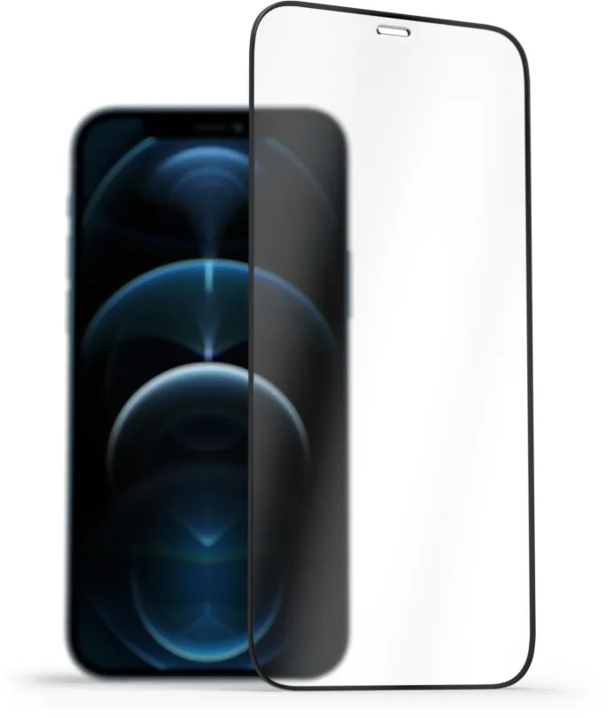 Ochranné sklo AlzaGuard 2.5D FullCover Glass Protector pre iPhone 12/12 Pre čierny