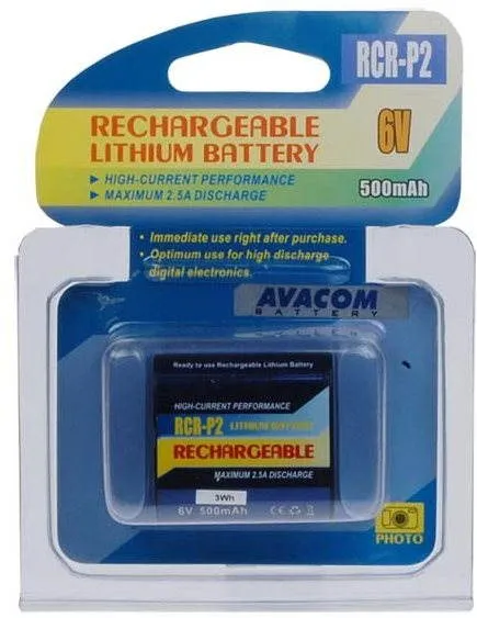 Batéria pre fotoaparát Avacom za CR-P2 nab. lítium 6V 500mAh čierna