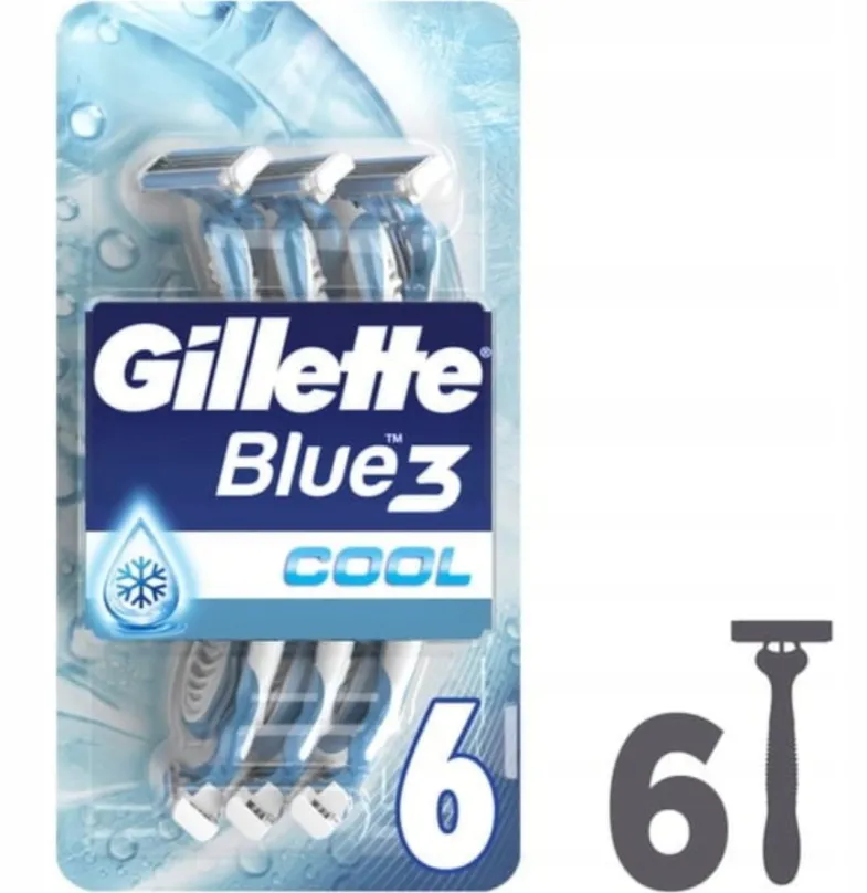 Holiaci strojček GILLETTE Blue3 Cool holiaci strojček 6 ks