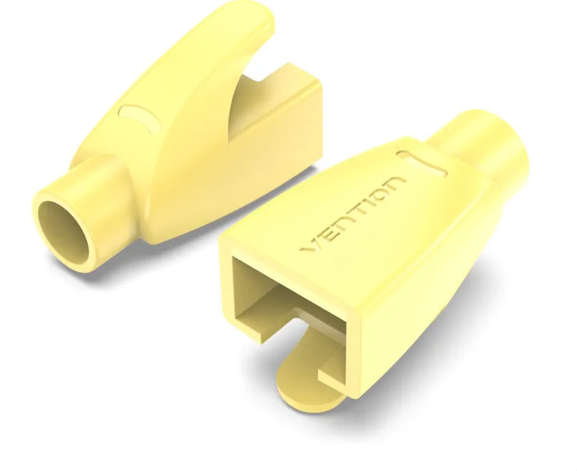 Krytka konektora Vention RJ45 Strain Relief Boots Yellow PVC Type 100 Pack