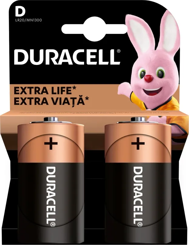 Jednorazová batéria Duracell Basic alkalická batéria 2 ks (D)