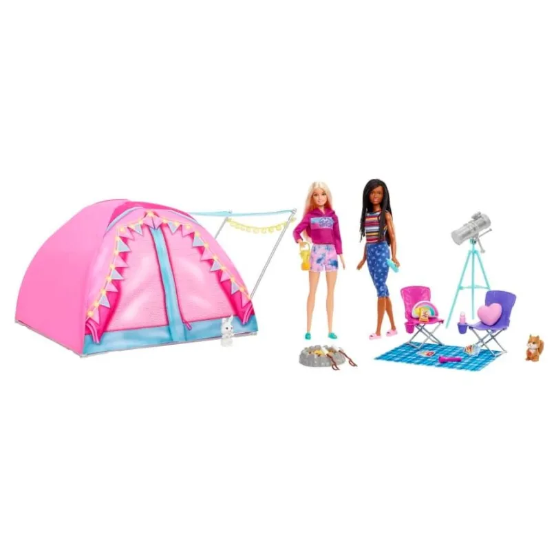 Bábika Barbie Dha Stan s 2 bábikami a doplnkami