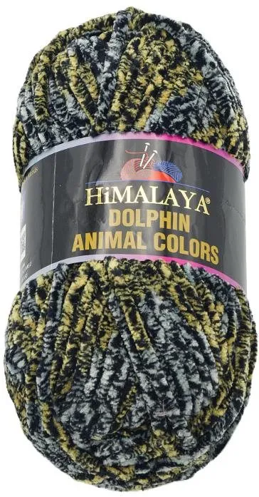 Priadza BELLATEX Priadza DOLPHIN animal color 100g - 83108 - žltá, šedá