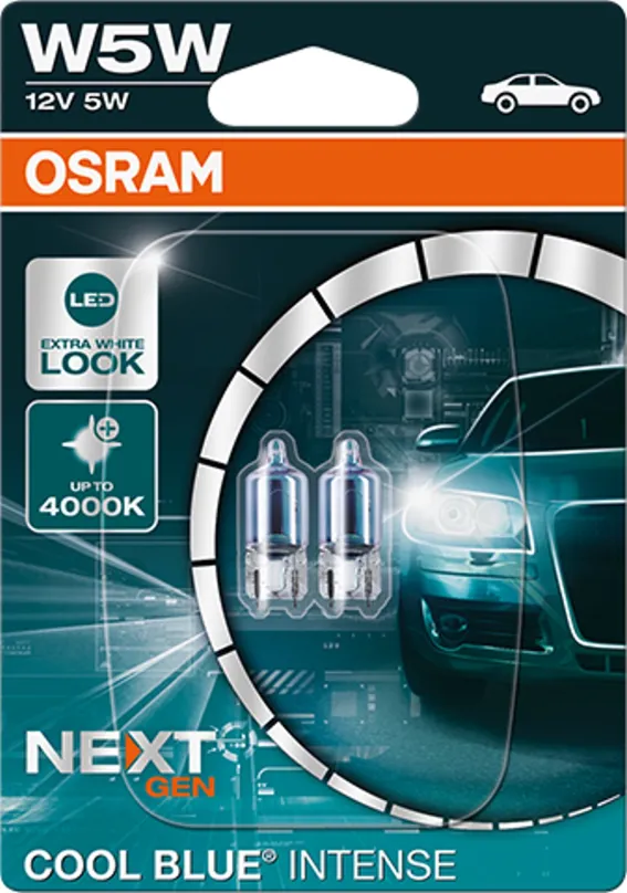 Autožiarovka Osram Cool Blue Intense W5W, 12V, 5W, W2.1x9.5d, 2 kusy v balení