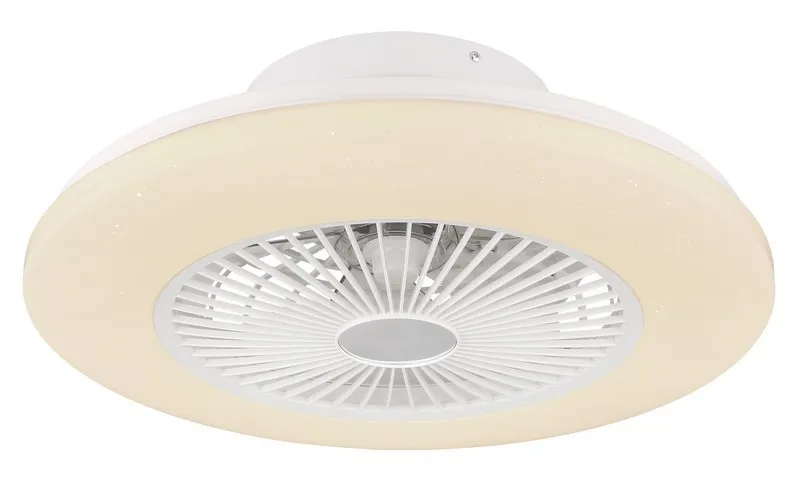 Globo 03628 LED stropné svietidlo s ventilátorom Travo 1x30W | 1700lm | 3000-6500K - stmievateľné, diaľkové ovládanie, nočný režim, biela