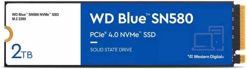 SSD disk WD Blue SN580 2TB, M.2 (PCIe 4.0 4x NVMe), TLC (Triple-Level Cell), rýchlosť číta