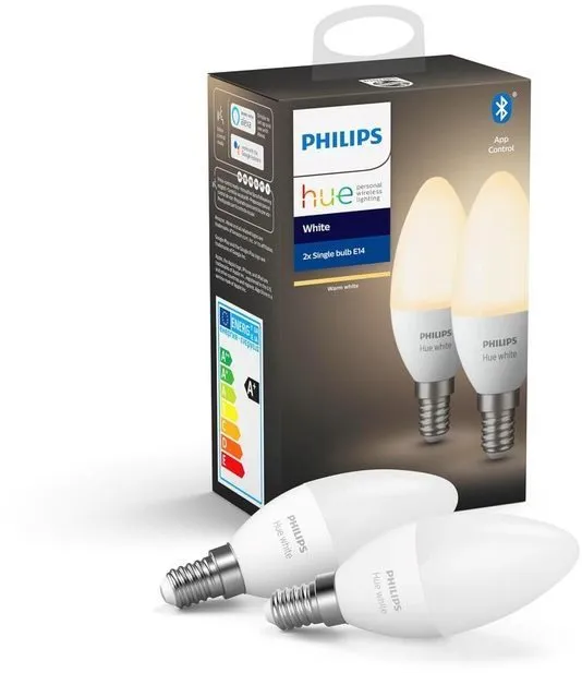 LED žiarovka Philips Hue White 5,5 W E14 set 2ks