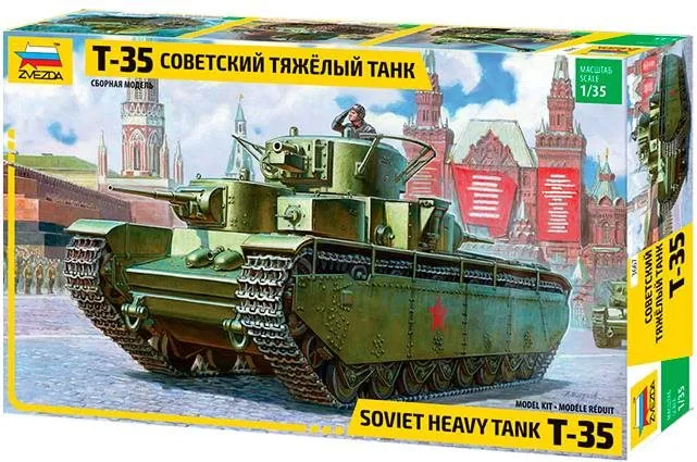 Plastikový model Model Kit tank 3667 - T-35 Heavy Soviet Tank, vhodný pre dievčatá i chlap