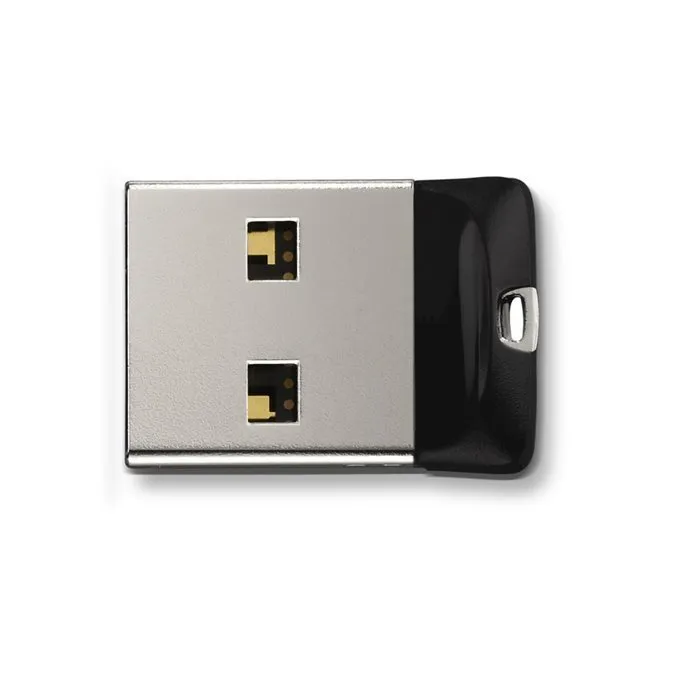 Flash disk SanDisk Cruzer Fit, USB 2.0, USB-A, kapacita 64 GB, miniatúrne, plast, čer