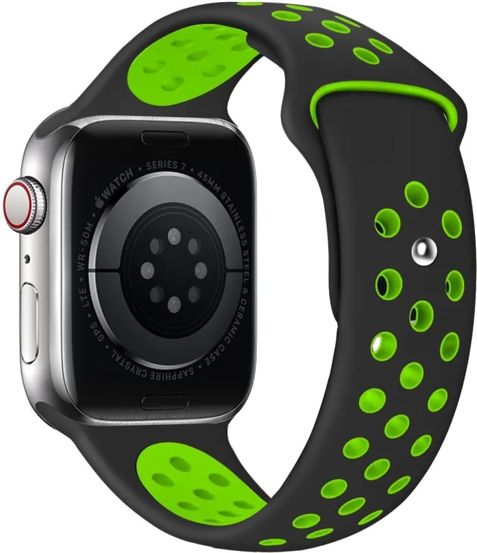 Remienok Eternico Sporty pre Apple Watch 42mm / 44mm / 45mm / Ultra 49mm Vibrant Green and Black