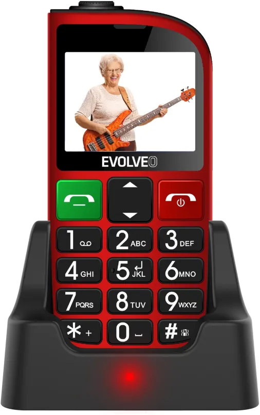 Mobilný telefón EVOLVEO EasyPhone FM červená