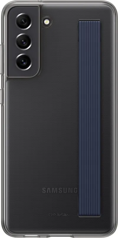Kryt na mobil Samsung Galaxy S21 FE 5G Polopriehľadný zadný kryt s pútkom sivý