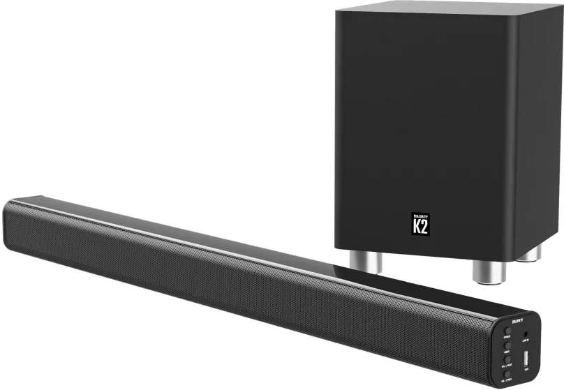 SoundBar MAJORITY AUDIO K2 black, s výkonom 150 W, aktívny subwoofer, HDMI (1x vstup, 1x v
