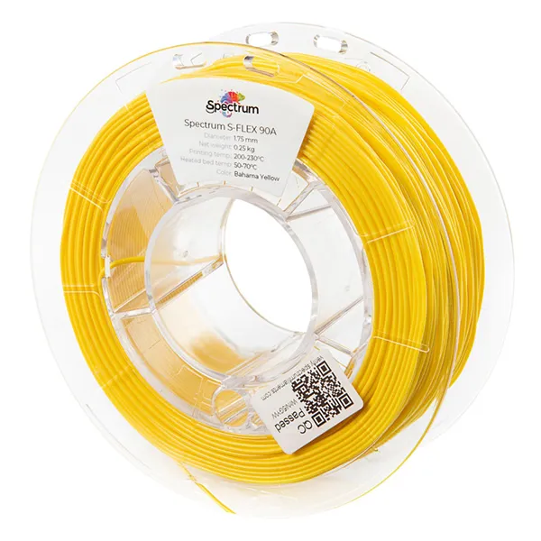 Spectrum 3D filament, S-Flex 90A, 1,75 mm, 250 g, 80263, bahama žltá