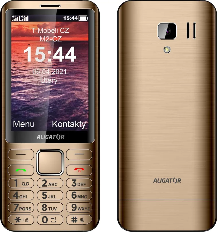 Mobilný telefón Aligator D950 zlatá