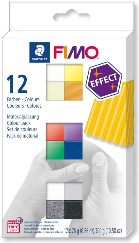 Modelovacia hmota FIMO efekt sada 12 farieb 25g