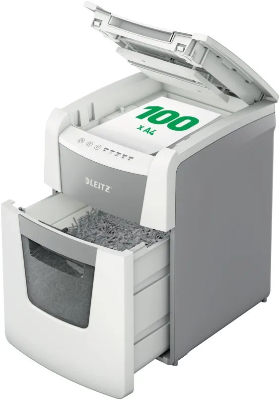Skartovač LEITZ IQ AutoFeed 100 P5, – stupeň utajenia P-5, mikro rez, skartuje až 6 listov