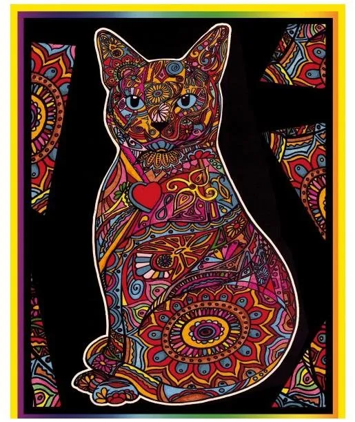 Maľovanky Colorvelvet zamatový obrázok - mačka