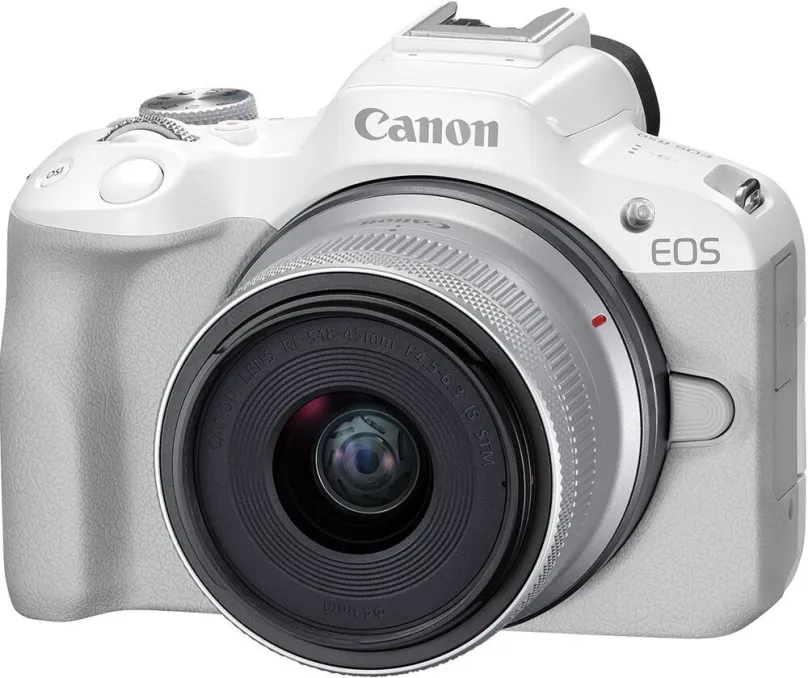 Digitálny fotoaparát Canon EOS R50 biela + RF-S 18-45mm f/4.5-6.3 IS STM