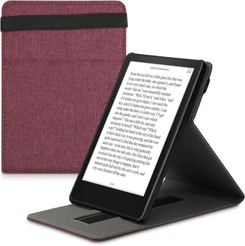 Púzdro na čítačku kníh KW Mobile - Case with Strap Stand - KW5716120 - púzdro pre Amazon Kindle Paperwhite 5 (2021) - červ