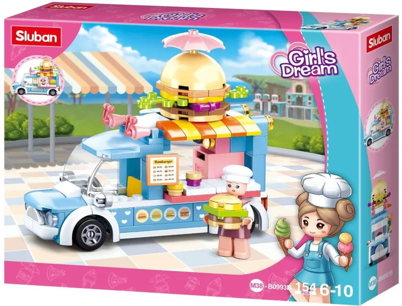 Stavebnica Sluban Girls Dream M38-B0993B Mobilný hamburgerový stánok