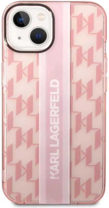 Kryt na mobil Karl Lagerfeld Monogram Vertical Stripe Zadný Kryt pre iPhone 14 Plus Pink