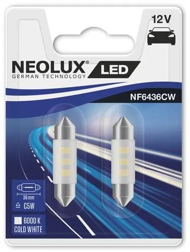 LED autožiarovka NEOLUX LED "C5W" 6000K, 12V, SV8.5-8