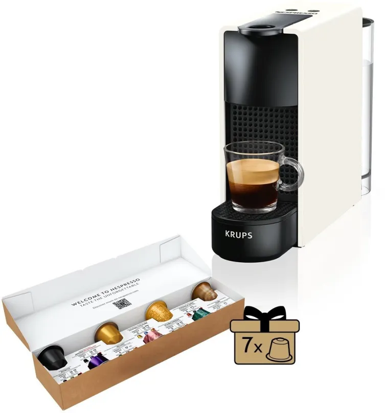 Kávovar na kapsule NESPRESSO Krups Essenza Mini XN1108, tlak 19 bar, príkon 1200 W, objem