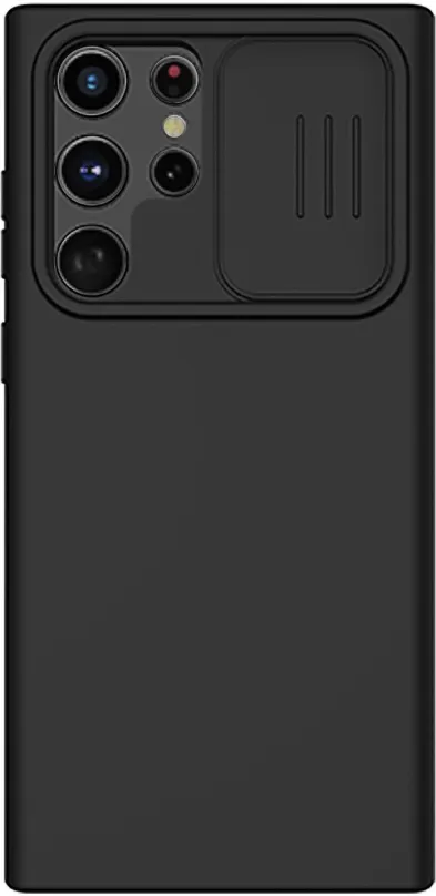 Kryt na mobil Nillkin CamShield Silky Silikónový Kryt pre Samsung Galaxy S22 Ultra Black