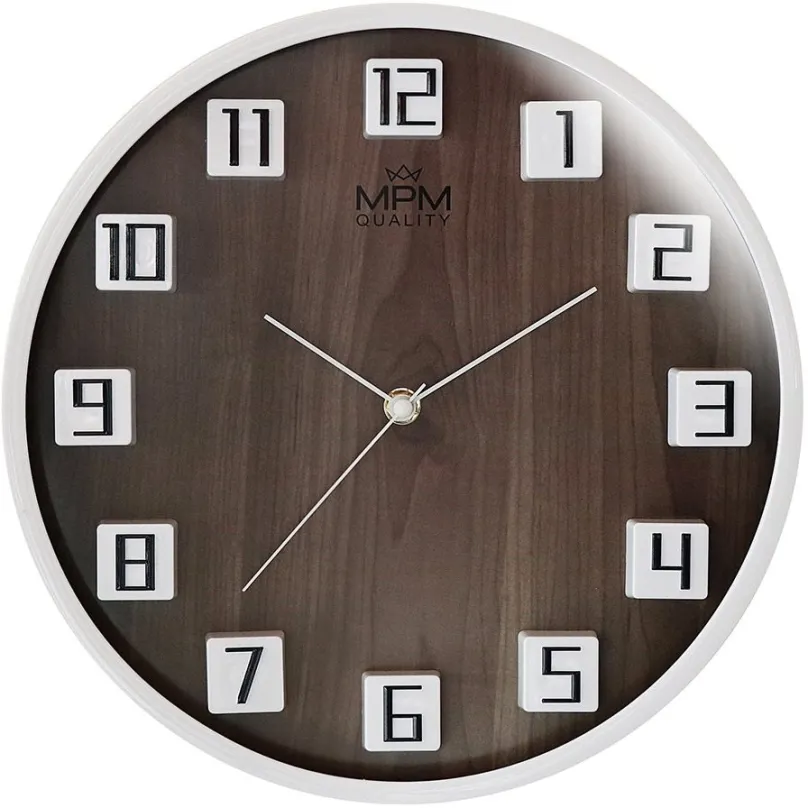 Nástenné hodiny MPM Gamali E01.4289.0054 tmavo hnedé