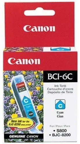 Cartridge Canon BCI6C azúrová