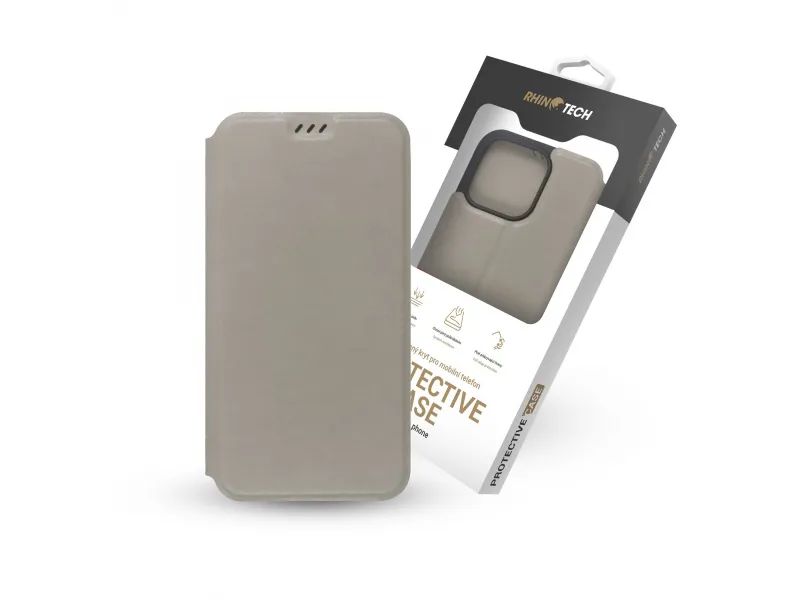 RhinoTech FLIP Eco Case pre Apple iPhone 14 Pre Max sivá
