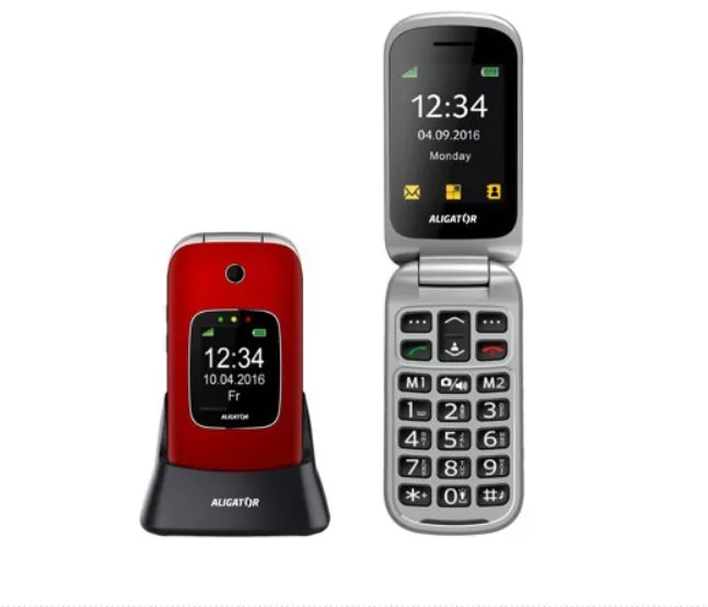 Mobilný telefón Aligator V650 červeno-strieborný