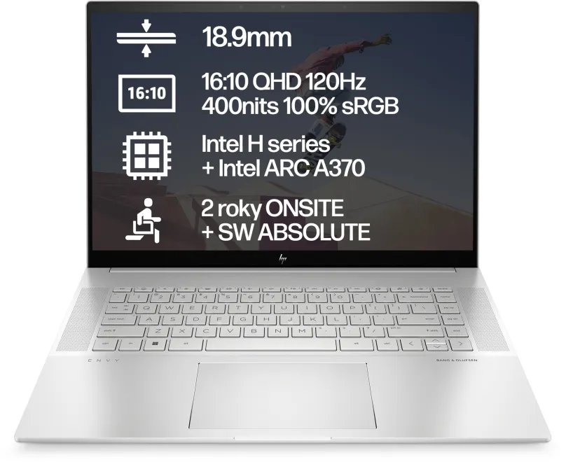 Notebook HP ENVY 16-h0900nc Natural Silver, Intel Core i5 12500H Alder Lake, dotykový 16&q