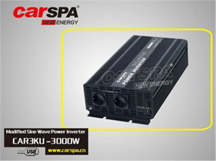 Menič napätia Carspa CAR3KU-24 24V/230V+USB 3000W, modifikovaná sínus