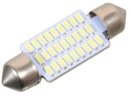 LED autožiarovka Žiarovka 27 SMD LED 12V suf. SV8.5 38mm biela