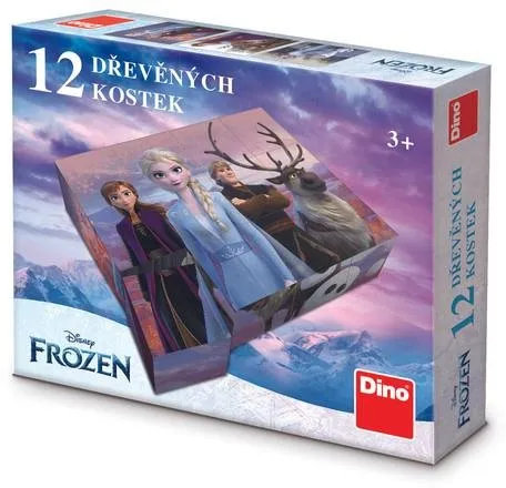 Drevené kocky Dino Frozen II