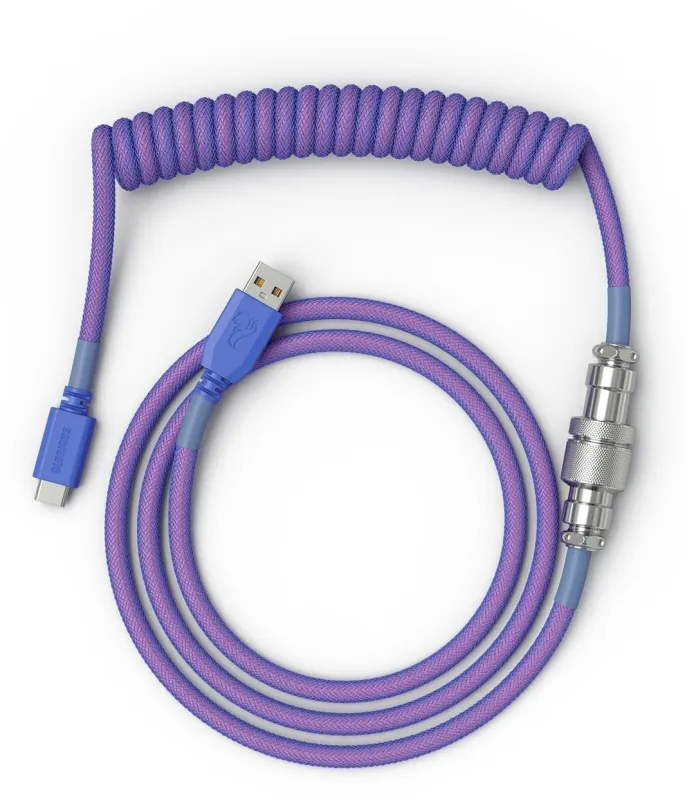 Príslušenstvo ku klávesnici Glorious PC Gaming Race Coiled Cable Nebula, USB-C to USB-A - 1,37 m