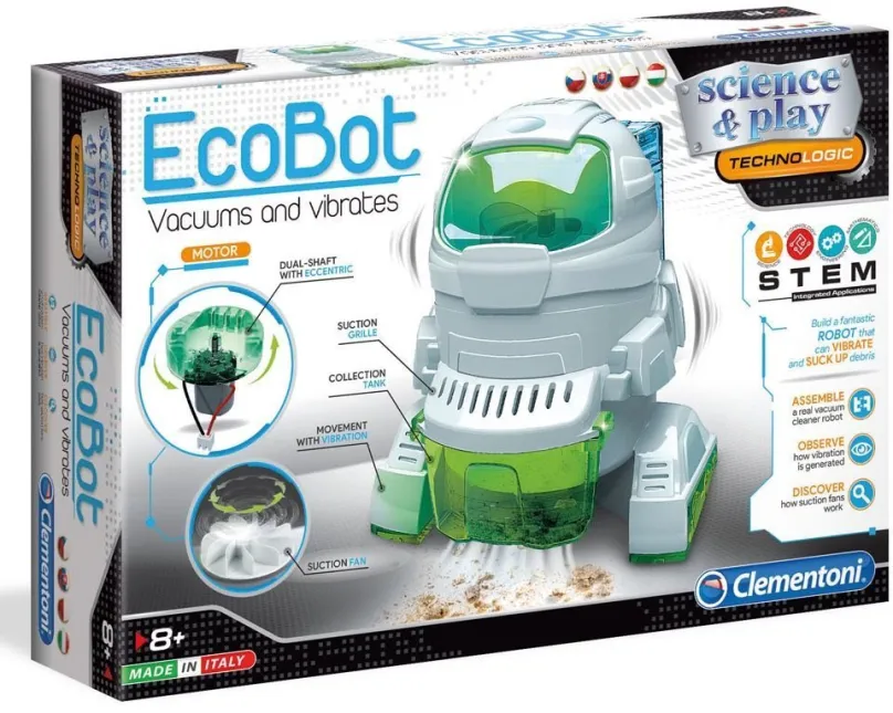 Robot Ecobot, hračka, programovateľný a edukatívny, programovanie pre najmenších, na 2 1,5