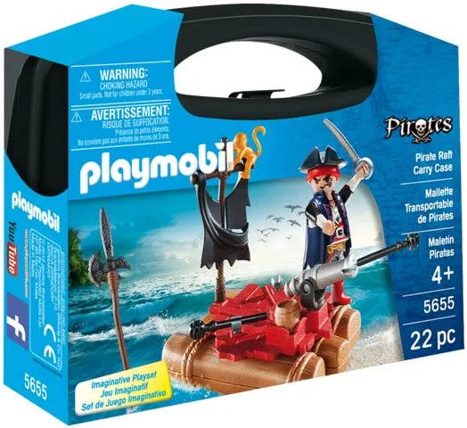 Stavebnica Playmobil 5655 Prenosný box - Pirát na plti